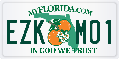 FL license plate EZKM01