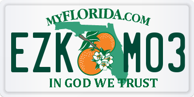 FL license plate EZKM03