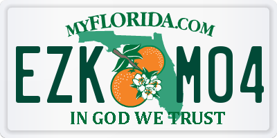 FL license plate EZKM04