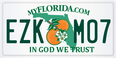 FL license plate EZKM07