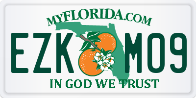 FL license plate EZKM09