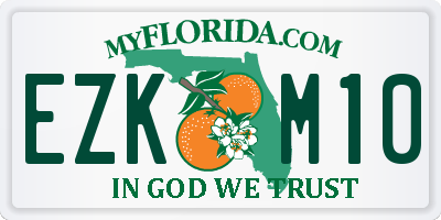 FL license plate EZKM10