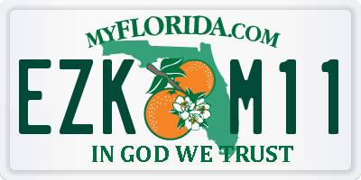 FL license plate EZKM11