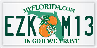 FL license plate EZKM13