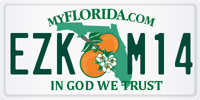 FL license plate EZKM14