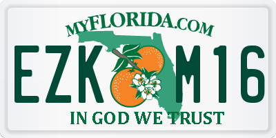 FL license plate EZKM16