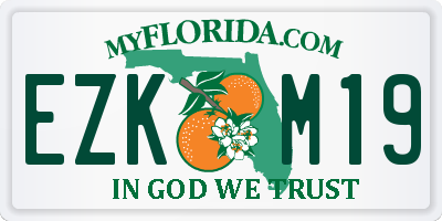 FL license plate EZKM19