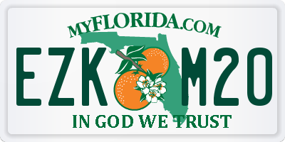 FL license plate EZKM20