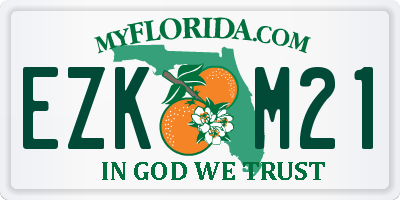 FL license plate EZKM21