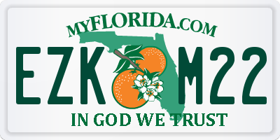 FL license plate EZKM22