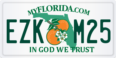 FL license plate EZKM25