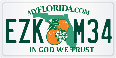 FL license plate EZKM34