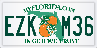 FL license plate EZKM36