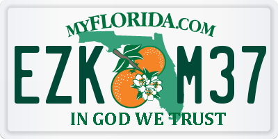 FL license plate EZKM37