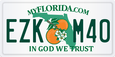 FL license plate EZKM40