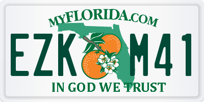 FL license plate EZKM41