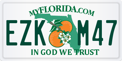 FL license plate EZKM47