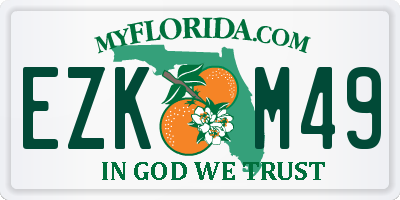 FL license plate EZKM49