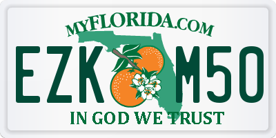 FL license plate EZKM50