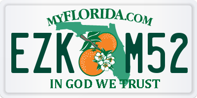 FL license plate EZKM52