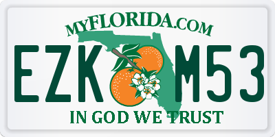 FL license plate EZKM53