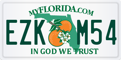 FL license plate EZKM54