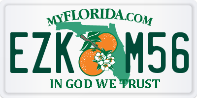 FL license plate EZKM56