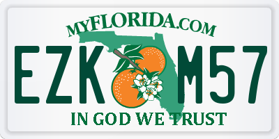 FL license plate EZKM57