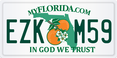 FL license plate EZKM59