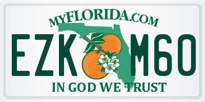 FL license plate EZKM60