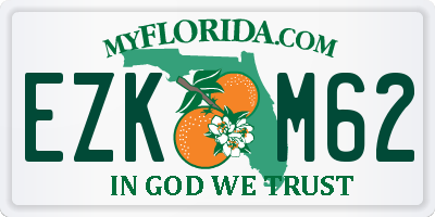 FL license plate EZKM62