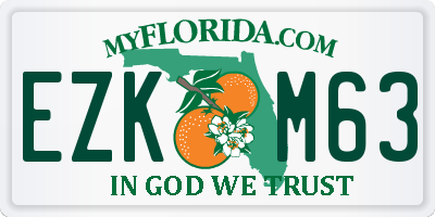 FL license plate EZKM63