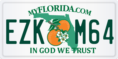 FL license plate EZKM64