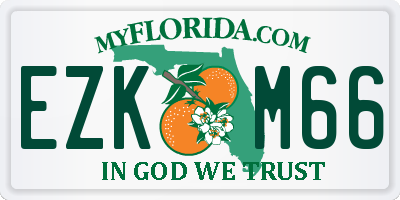 FL license plate EZKM66