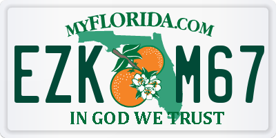 FL license plate EZKM67