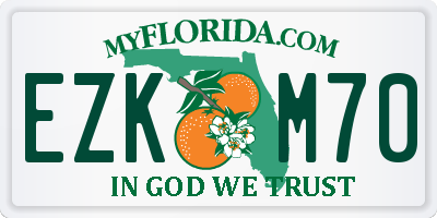 FL license plate EZKM70