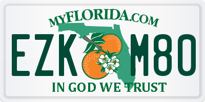 FL license plate EZKM80