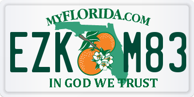 FL license plate EZKM83