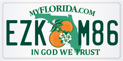 FL license plate EZKM86