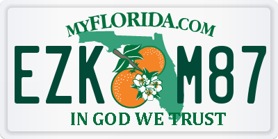 FL license plate EZKM87