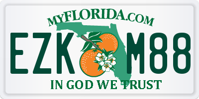 FL license plate EZKM88