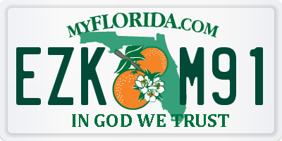 FL license plate EZKM91