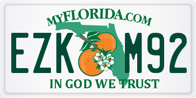 FL license plate EZKM92