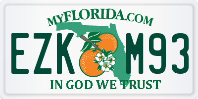 FL license plate EZKM93