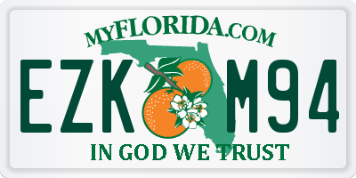 FL license plate EZKM94