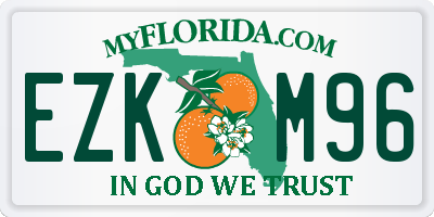 FL license plate EZKM96