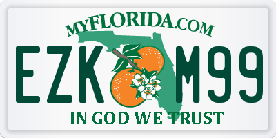 FL license plate EZKM99