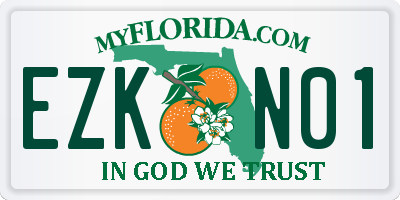 FL license plate EZKN01