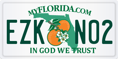 FL license plate EZKN02