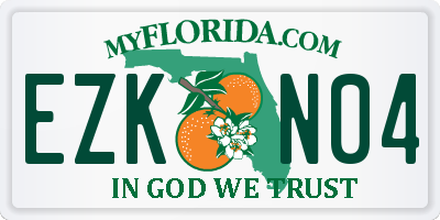 FL license plate EZKN04